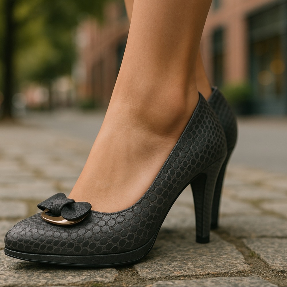 Piccadilly Elegant Black  Heels 4” heels